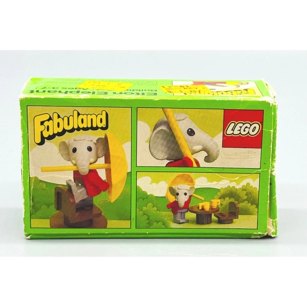 LEGO Fabuland Elton Elephant 3601 Vintage 1981 Building Set‎ Red Grey Yellow
